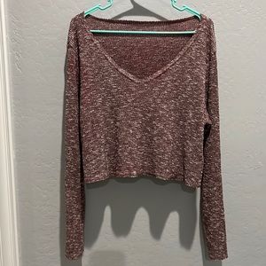 Shein XL Crop V-neck Sweater